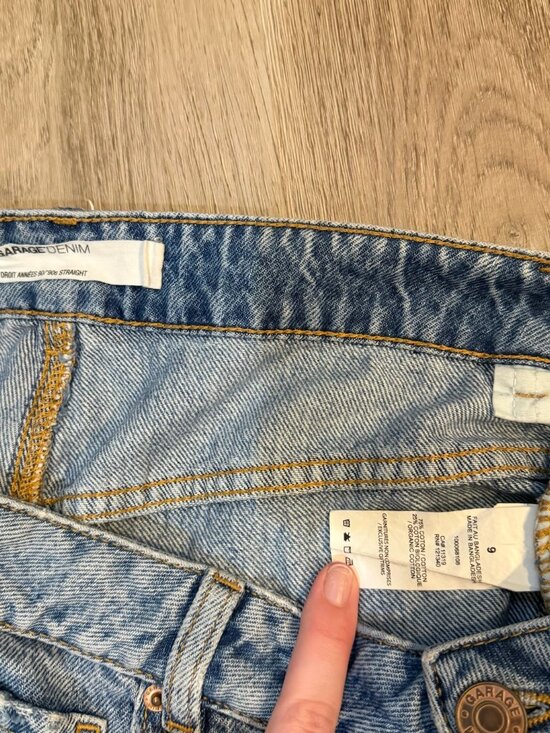 Garage 90s Straight Distressed Cropped Jeans Size 9 - Picture 7 of 7